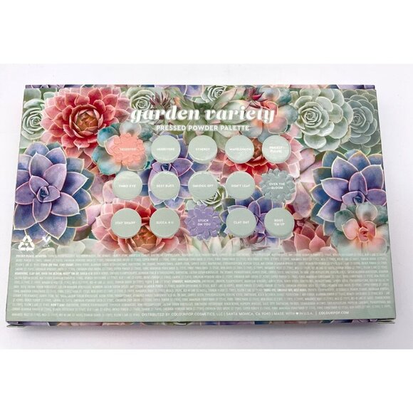 ColourPop Garden Variety 15 Vibrant Color Pressed Powder Eyeshadow Palette NIB - Picture 5 of 5